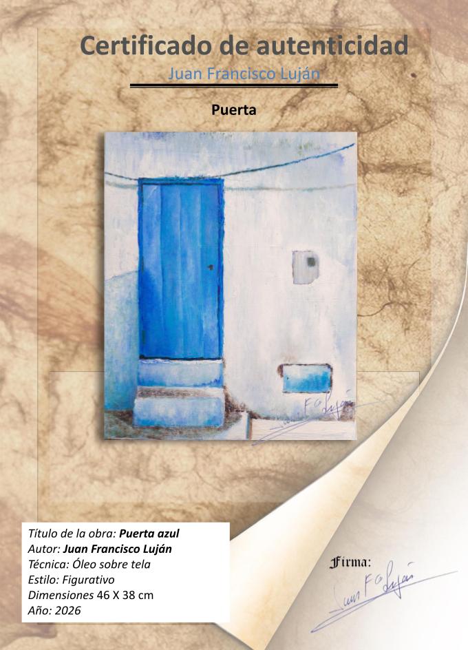 puerta azul